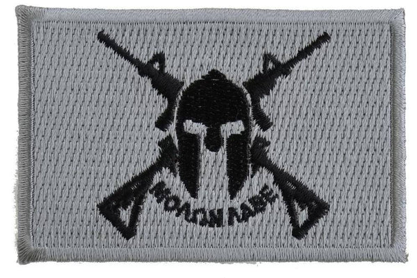Spartan Warrior Molon Labe PVC Patch Gray - Tactically Suited