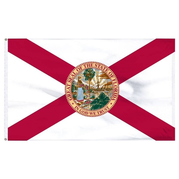 Florida State Flag 2x3 Outdoor – Double Sided, Heavy Duty Polyester, 4 Rows Stitched, 2 Brass Grommets