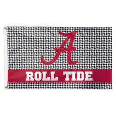 Alabama Crimson Tide Houndstooth Flag - Deluxe 3x5 ft - Made in USA