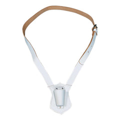 Single Strap Leather Carrying Belt - White
