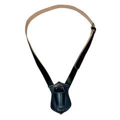 Single Strap Leather Carrying Belt - Black