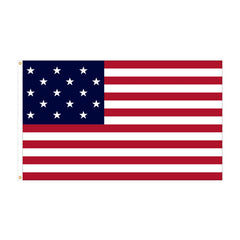 Star-Spangled Banner Flag - 15 Star Sewn Appliqué - Made in USA