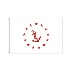 12x18 inch Rear Commodore Flag - Nylon - Made in USA