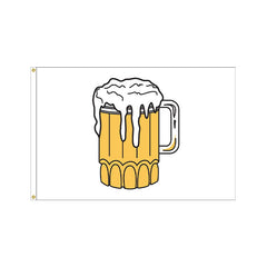 12x18 inch Beer Mug Flag - Nylon - Made in USA