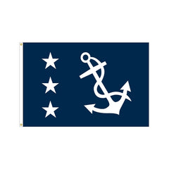 12x18 inch Past Commodore Flag - Nylon - Made in USA