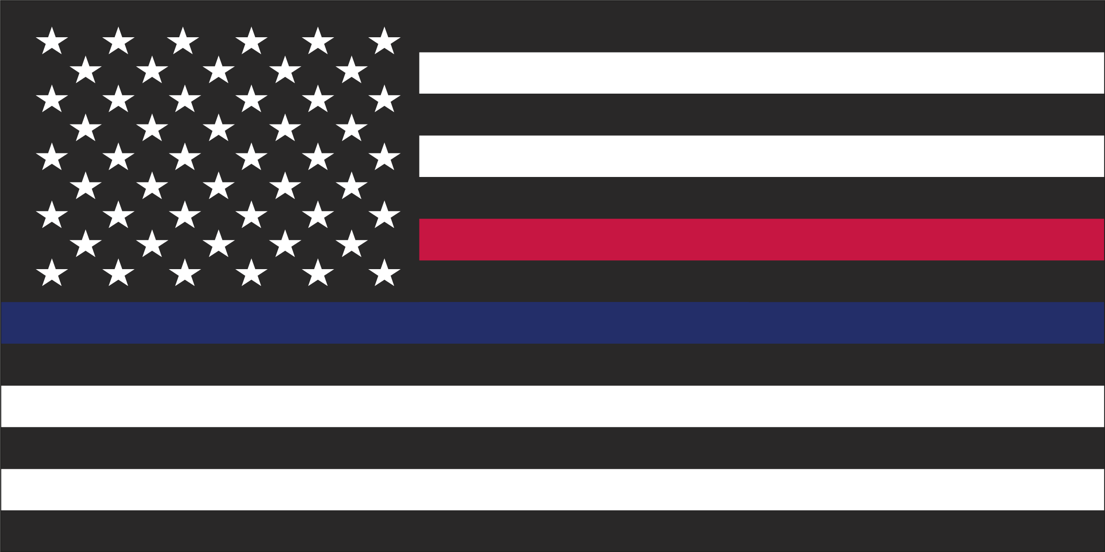 4x6 Embroidered Thin Blue Line USA Flag – Double Sided Nylon, Police Support