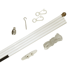 White Titan Flagpole Sets for Residential Use