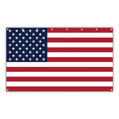 Wall-Mounted American Flag – Large-Scale Display