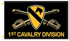 1st Cavalry Division Crossed Sabers Flag 3x5 Economical