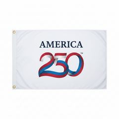 America's 250th Anniversary Nylon Flag White Made in USA