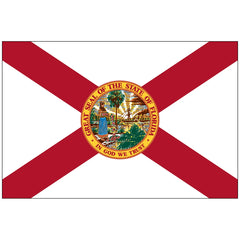 Florida State Flag - Outdoor - Pole Hem with Optional Fringe- Nylon Made in USA