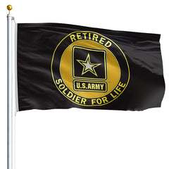 Army Retired Flag - Nylon – 3x5, Made in USA