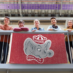 Alabama Crimson Tide College Vault Vintage Elephant Head Flag - Deluxe 3x5 ft - Made in USA