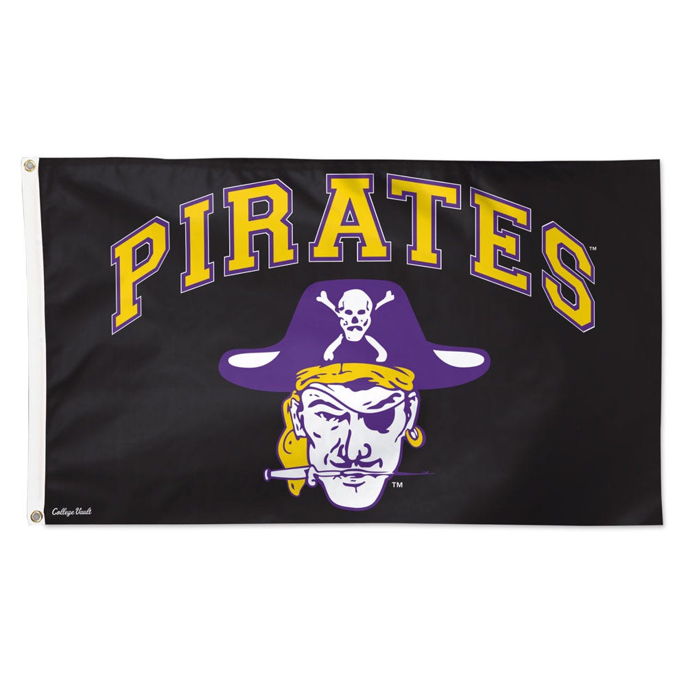 ECU East Carolina Pirates Vintage Flag US Patriot Colors