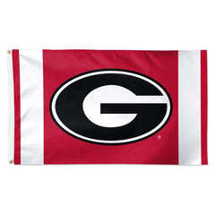 Georgia Bulldogs Vertical Stripes Flag - Deluxe 3x5 ft - Made in USA