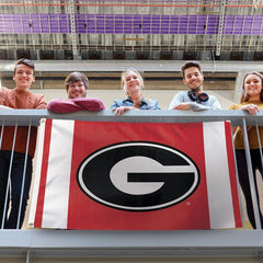Georgia Bulldogs Vertical Stripes Flag - Deluxe 3x5 ft - Made in USA
