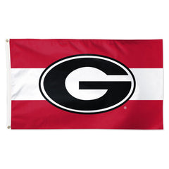 Georgia Bulldogs Horizontal Stripes Flag - Deluxe 3x5 ft - Made in USA