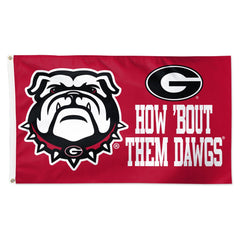 Georgia Bulldogs How 'Bout Them Dawgs Mascot Flag - Deluxe 3x5 ft - Made in USA