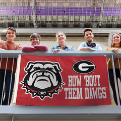 Georgia Bulldogs How 'Bout Them Dawgs Mascot Flag - Deluxe 3x5 ft - Made in USA