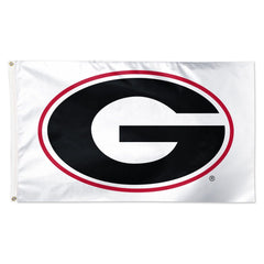 Georgia Bulldogs White Background Flag - Deluxe 3x5 ft - Made in USA