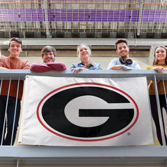Georgia Bulldogs White Background Flag - Deluxe 3x5 ft - Made in USA