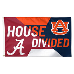 Alabama Auburn House Divided Flag - Deluxe 3x5 ft - Made in USA