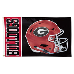 Georgia Bulldogs HELMET Flag - Deluxe 3' X 5' - Made in USA