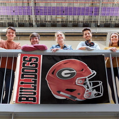 Georgia Bulldogs HELMET Flag - Deluxe 3' X 5' - Made in USA