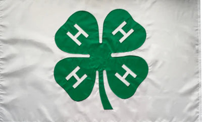 4H Shamrock 3'X5' Embroidered Flag ROUGH TEX® 300D Nylon