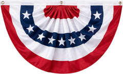 USA Fan Flag 3x6 ft American Flag Bunting Polyester BOGO