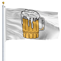 12x18 inch Beer Mug Flag - Nylon - Made in USA