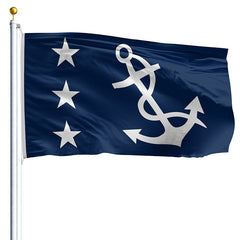 12x18 inch Past Commodore Flag - Nylon - Made in USA