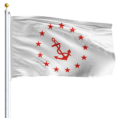 12x18 inch Rear Commodore Flag - Nylon - Made in USA