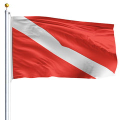 Skin Diver Down Flag Nylon Printed Made in USA