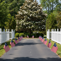 Betsy Ross 250th Anniversary 12x18 Flag on Stick, 12-Pack