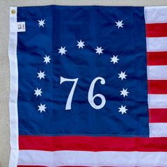 Bennington Flag - Outdoor and Indoor - 76 Nylon Embroidered - Made in America
