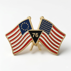 Betsy Ross USA 1776 American 250th Lapel Pins Spirit of 76 BOGO