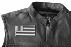 US Flag Patch Black and Gray 4 Inch - 4x2.2 inch