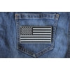 US Flag Patch Black and Gray 4 Inch - 4x2.2 inch