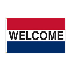 3x5 horizontal Welcome flag made in the USA from nylon