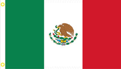 Mexico Flag - Nylon Embroidered 8x12 ft