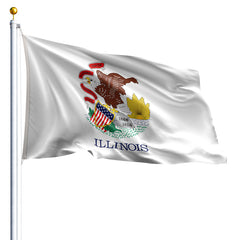 Illinois State Flag Nylon Outdoor Made in USA
