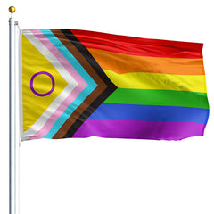 2021 Intersex Rainbow Pride Progress Flag Made in USA