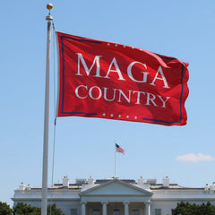 Flag with 'MAGA Country' text on a red background
