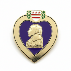Purple Heart Lapel Pin – Military Award Pin with Clutch Back
