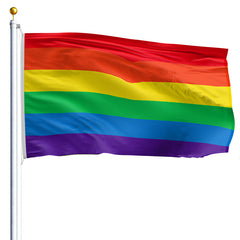 Rainbow Flag Cut & Sewn Flag - Made in USA