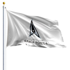 Space Force Logo White 3x5 ft Flag - Made in USA