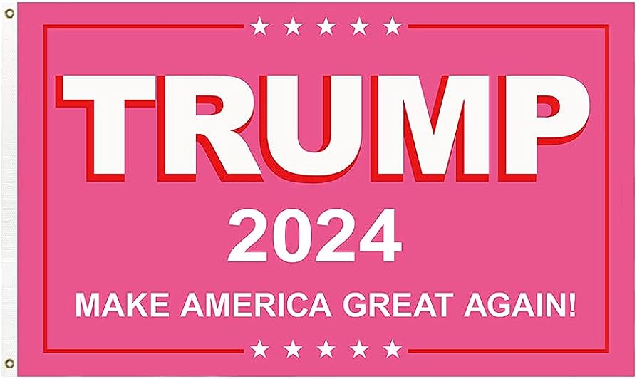 Trump 2024 Make America Great Again Pink Nylon Made in USA