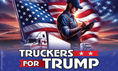 Truckers for Trump USA Car Magnet