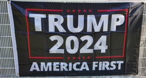 Trump 2024 America First Double Sided Flag - Rough Tex